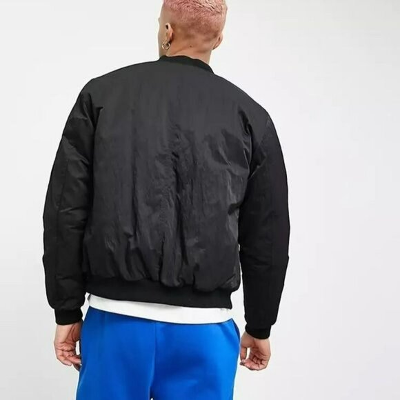 ASOS mens heavyweight padded bomber jacket in black with MA1 pocket - XL NWOTs - Picture 9 of 11